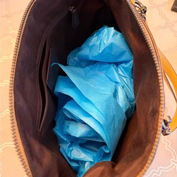 Coach Mustard Leather Shoulder Bag - Picture 2 of 3